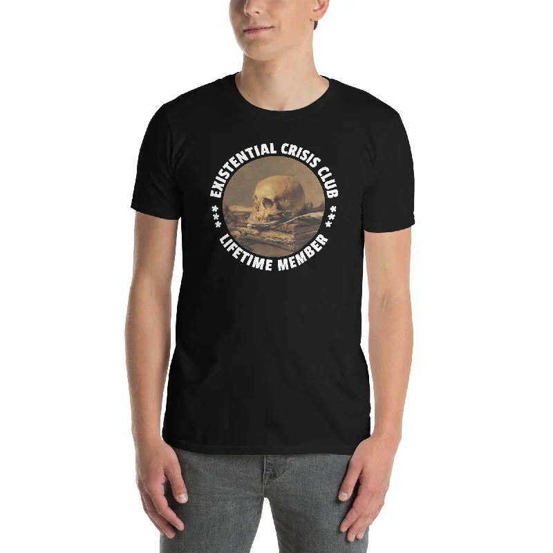 Existential Crisis Club - Lifetime Member - Premium T-Shirt Denim Fabric Leather Fabric Suede Fabric Existential Crisis Club - Lifetime Member - Premium T-Shirt Denim Fabric Leather Fabric Suede Fabric