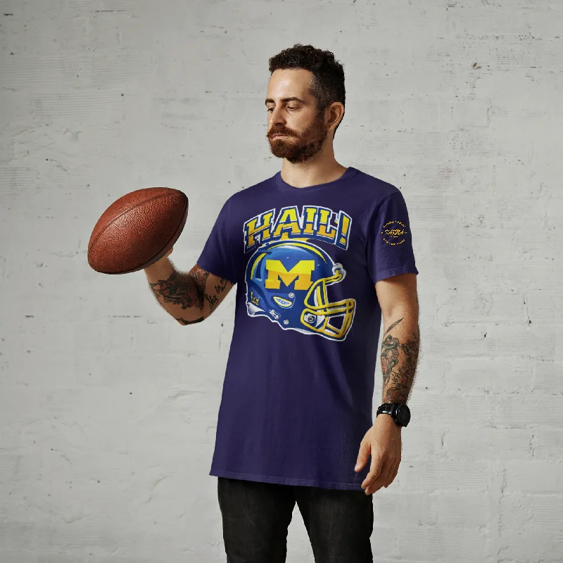 'HAIL" to Michigan Ultimate Graphic Collection Unisex T-Shirt Solid Print Embellished 'HAIL" to Michigan Ultimate Graphic Collection Unisex T-Shirt Solid Print Embellished