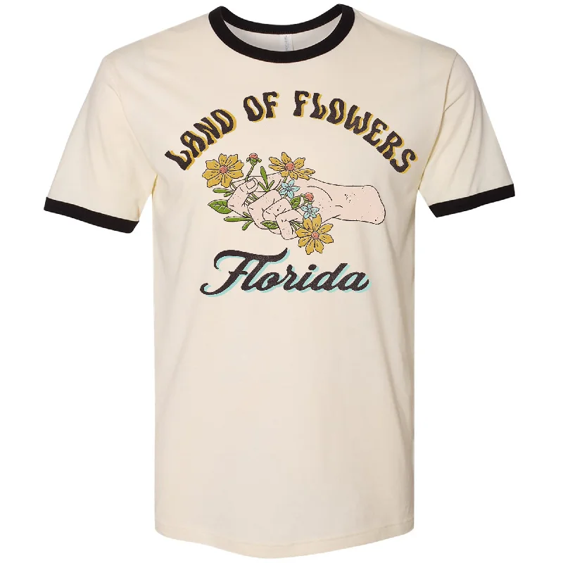 Land of Flowers Florida Ringer Tee Terry Blend Velvet Blend Canvas Blend