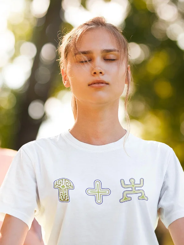 Mushroom Plus Party Short-Sleeve Women T-Shirt - White - Made to order Zippered Front Buttoned Front Snap Front Mushroom Plus Party Short-Sleeve Women T-Shirt - White - Made to order Zippered Front Buttoned Front Snap Front