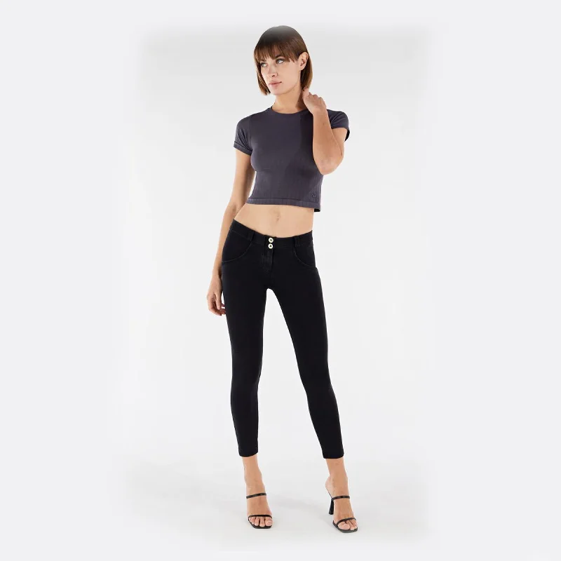 Ribbed T Shirt - Charcoal Basic T-Shirt Crew Neck Short Sleeve