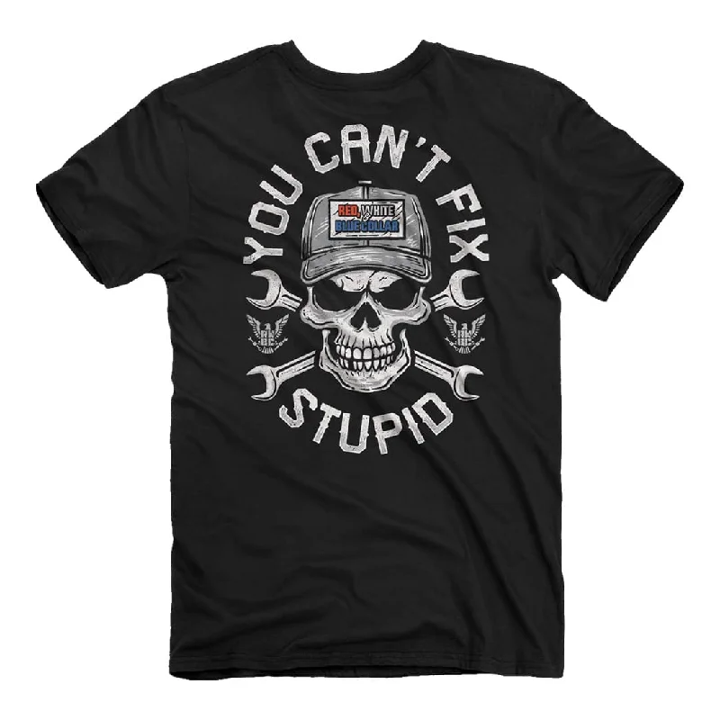 Red, White, and Blue Collar - Skull & Wrench T-Shirt Jersey Fabric Tulle Fabric Batik Fabric Red, White, and Blue Collar - Skull & Wrench T-Shirt Jersey Fabric Tulle Fabric Batik Fabric