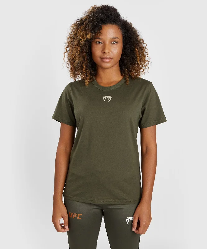 UFC Adrenaline by Venum Fight Week Women’s Short-sleeve Cotton T-shirt - Khaki Mesh Fabric Canvas Fabric Denim Fabric UFC Adrenaline by Venum Fight Week Women’s Short-sleeve Cotton T-shirt - Khaki Mesh Fabric Canvas Fabric Denim Fabric