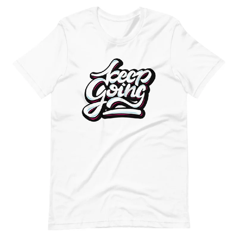 Unisex Keep Going short sleeve T-Shirt Thin T-Shirt Open Front Quick Dry