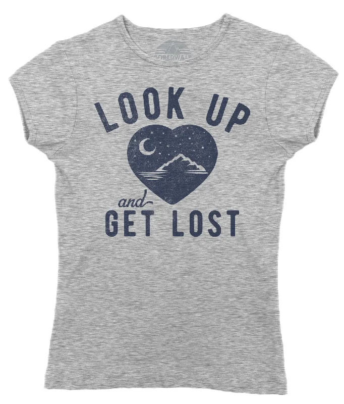 Women's Look Up and Get Lost T-Shirt - Astronomy Shirt Cashmere Blend Cotton Blend Poly Blend Women's Look Up and Get Lost T-Shirt - Astronomy Shirt Cashmere Blend Cotton Blend Poly Blend