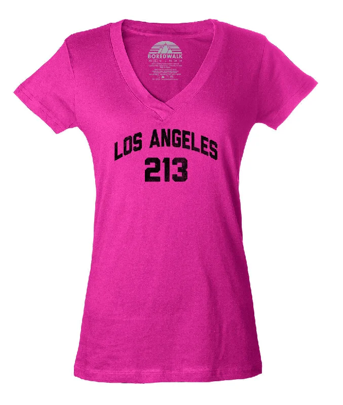 Women's Los Angeles 213 Area Code Vneck T-Shirt Rayon Fabric Velvet Fabric Corduroy Fabric Women's Los Angeles 213 Area Code Vneck T-Shirt Rayon Fabric Velvet Fabric Corduroy Fabric
