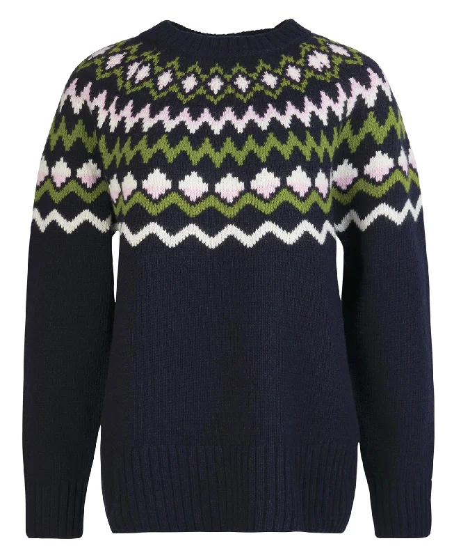 Barbour Women's Chesil Knit Jumper Boat Neck Shawl Collar Notched Collar
