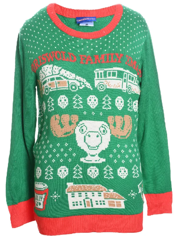 Green Christmas Jumper - M Wool Sweater Cotton Sweater Cashmere Sweater