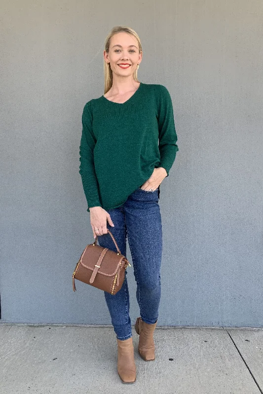 Royal Merino - RM3001A-LineV A-Line Vee Jumper High Neck Crew Neck V-Neck