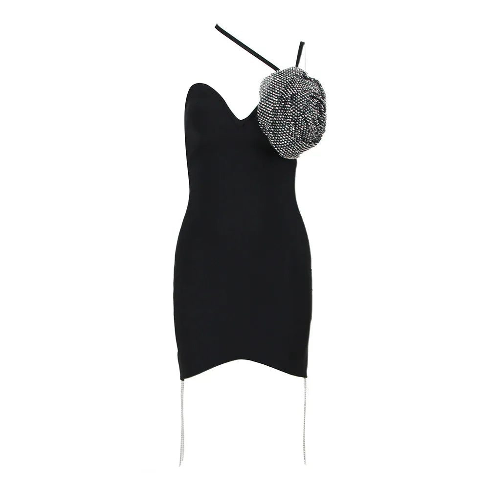 2024 New Elegant Spaghetti Strap 3D Flower Dresses