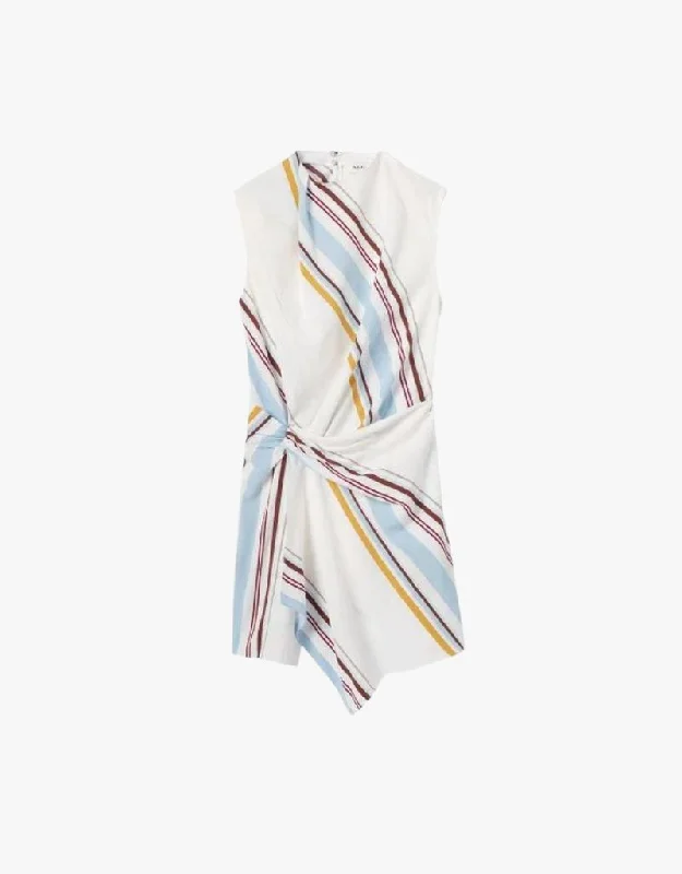 A.L.C. Dion Dress in White Stripe
