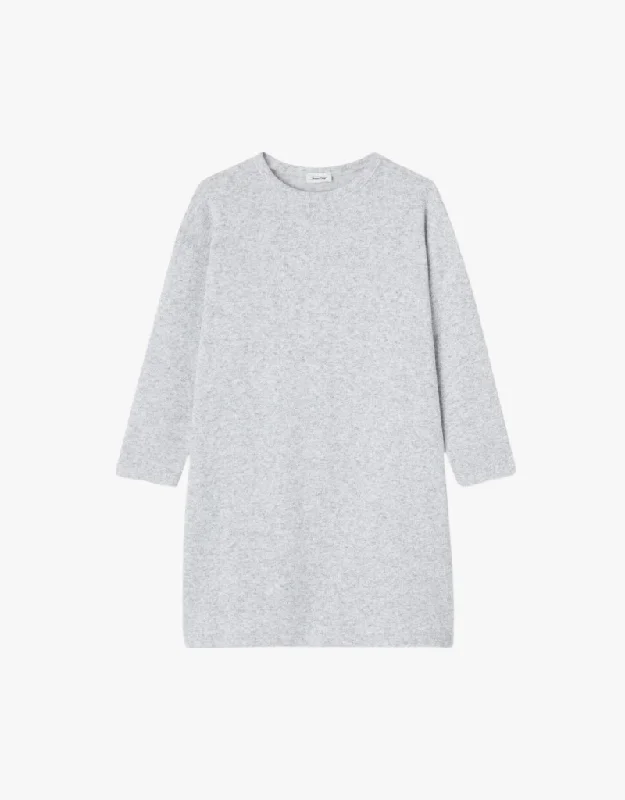 American Vintage Evona Dress in Melange Light Grey