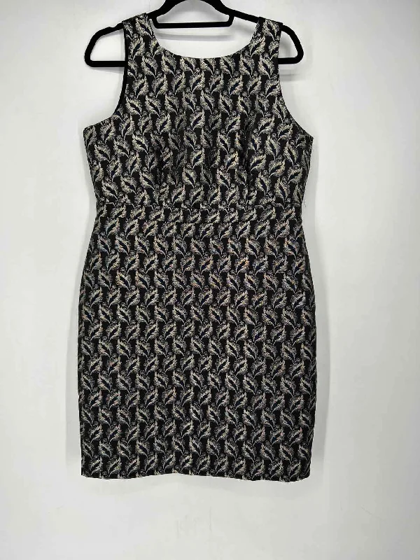 Ann Taylor Size 14P Black Print Dress