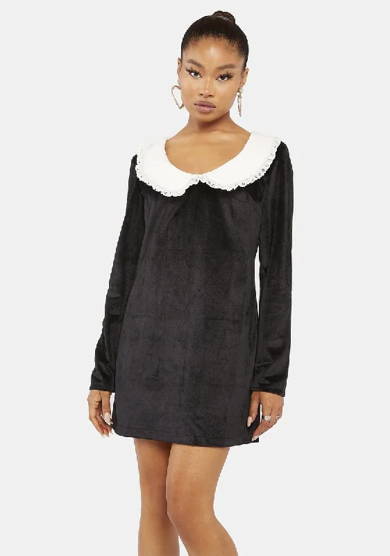 Aquarius Scoop Neck Mini Dress Fashionable Polka Dot Mini Dress