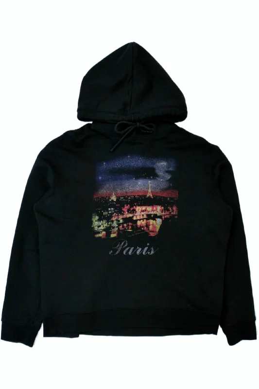 Balenciaga - Paris Hoodie Hoodie with Hem Elastic Stretchable Comfortable