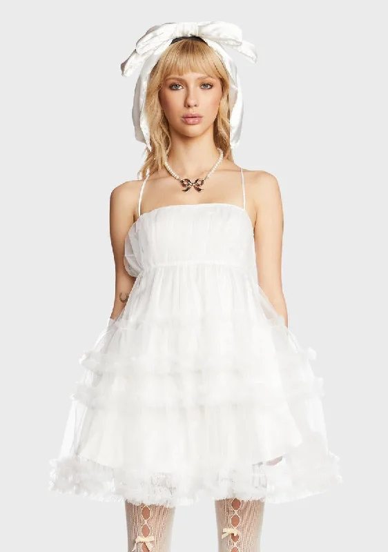 Bold Fortune Tulle Mini Dress Classic Floral Mini Dress