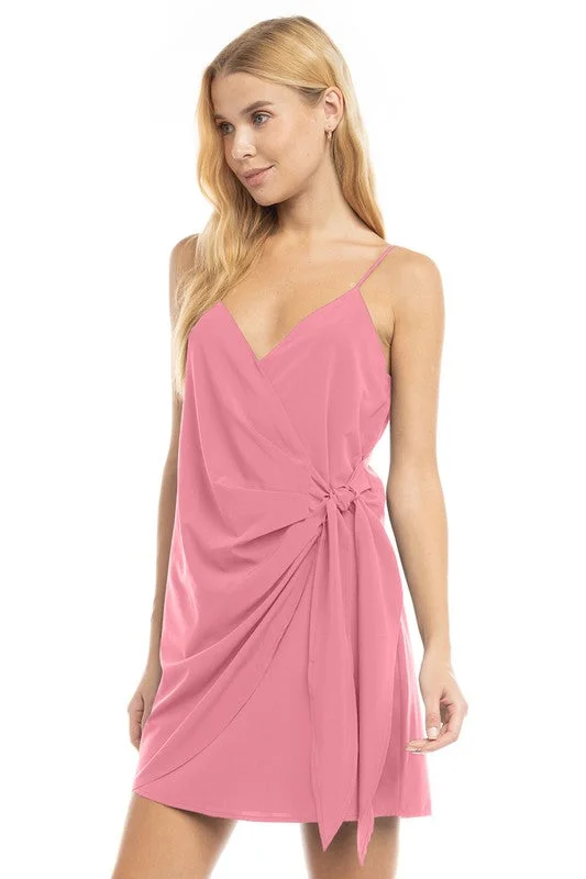 Caribbean Tie Waist Dress in Carnation