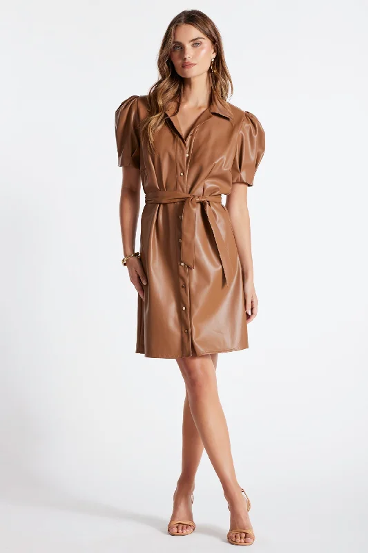 Clea Vegan Leather Dress