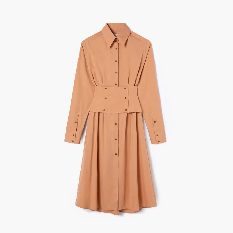 Terracota Sculpting-Waist Belt Dress
