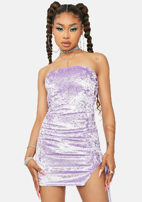Goals Completed Crushed Velvet Mini Dress Cozy Ribbed Mini Dress