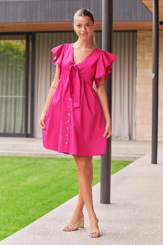Melrose Dress - Magenta - FINAL SALE