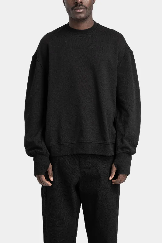 Oversized dip pocket crewneck sweatshirt Hoodie with Hem Drawcord Adjustable Customizable