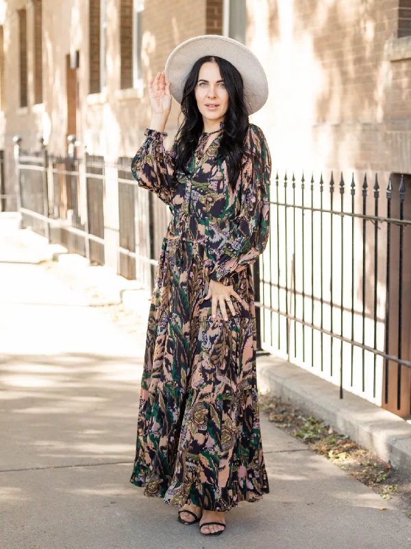 PINCH Printed Tiered Max Dress