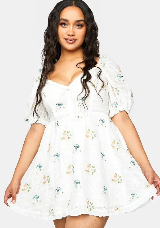 Plus Yolanda Puff Sleeve Mini Dress Elegant Sequin Mini Dress