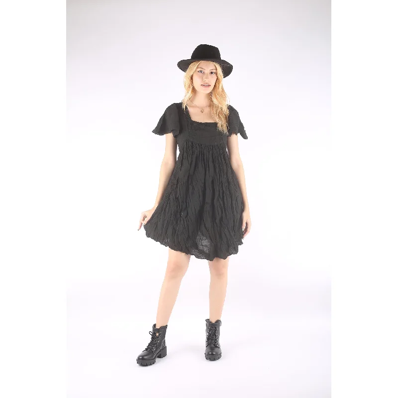 Fall Collection Solid Color Short Open Sleeves Dress Women LI0012 000001 00