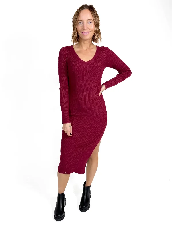 Wine Not Sweater Dress