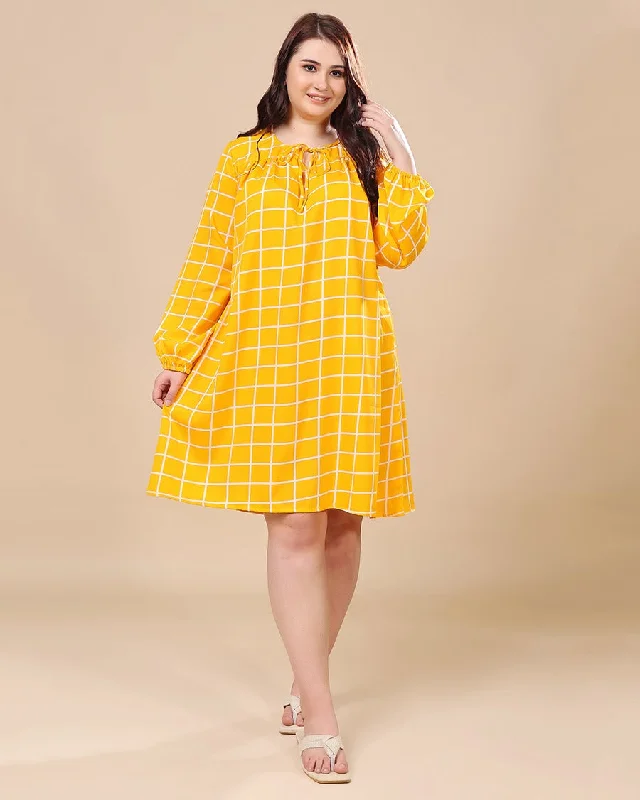 Yellow Checked Dress