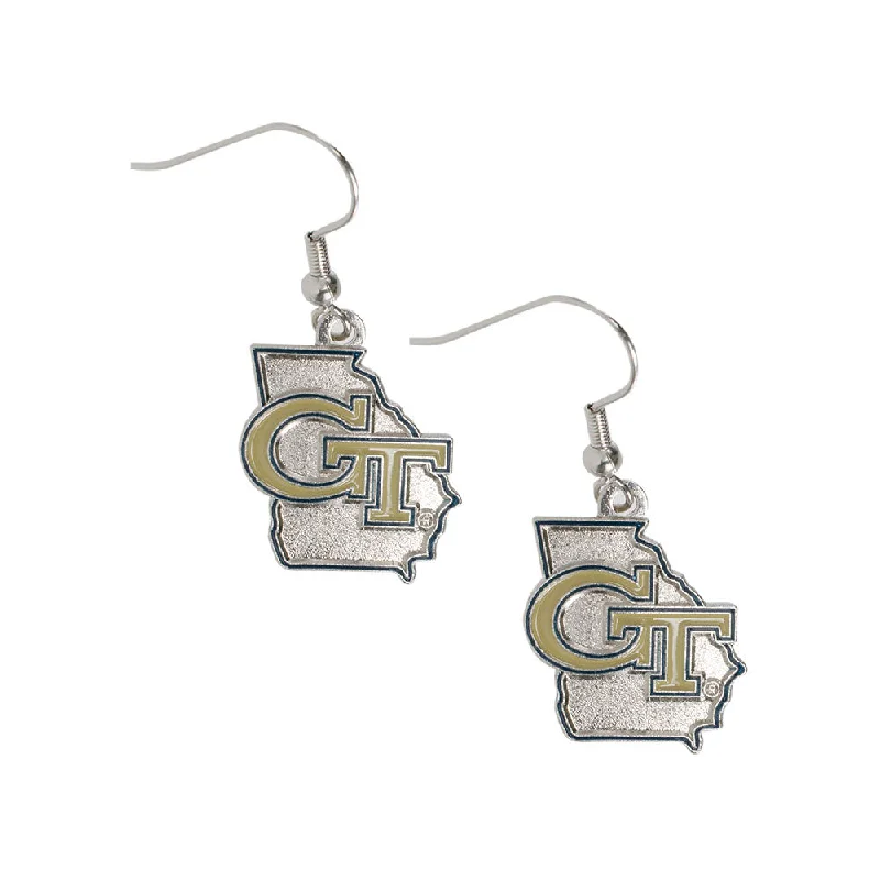 Georgia Tech Yellow Jackets State Outline Earrings Front Pockets Side Pockets Patch Pockets Georgia Tech Yellow Jackets State Outline Earrings Front Pockets Side Pockets Patch Pockets