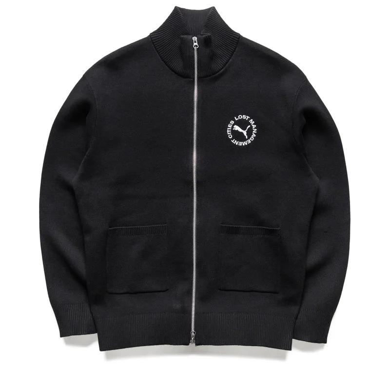 Lost Management Cities x Puma Full Zip Jacket - Black Fleece Fabric Down Fabric Feather Fabric