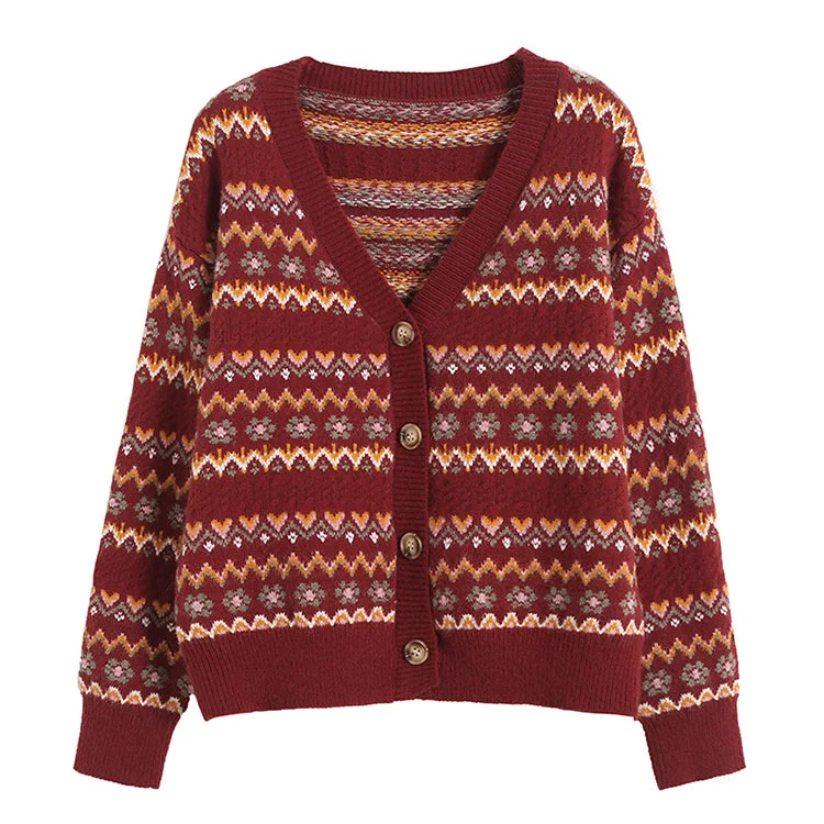 Mori jacquard striped sweater sweet aging cardigan jacket 7729 Embroidered Jacket Appliqued Jacket Beaded Jacket Mori jacquard striped sweater sweet aging cardigan jacket 7729 Embroidered Jacket Appliqued Jacket Beaded Jacket