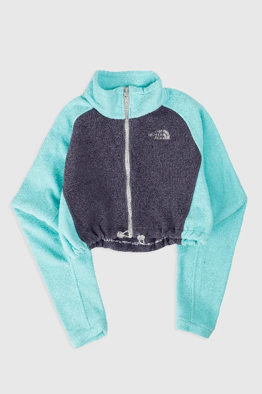Rework North Face Crop Fleece Jacket - XL Insulated Jacket Fitted Jacket Loose Jacket Rework North Face Crop Fleece Jacket - XL Insulated Jacket Fitted Jacket Loose Jacket