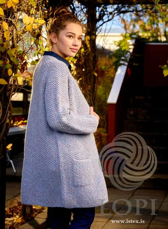 Skrugga Long Open front Jacket - Knitting Kit Tailored Jacket Straight Jacket A-Line Jacket Skrugga Long Open front Jacket - Knitting Kit Tailored Jacket Straight Jacket A-Line Jacket
