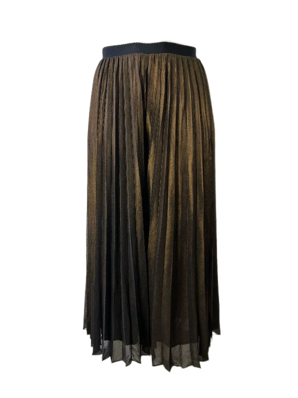 Marina Rinaldi Women's Brown Rendita Pleated Wide Leg Pants NWT Slim-Fit Khaki Pants