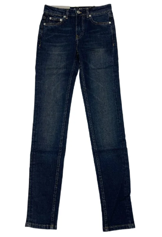 BLK DNM Women's Sutter Blue Low Rise Skinny Stone Wash Jeans 26x32 NWT Comfortable Zip-Fly Denim Jeans