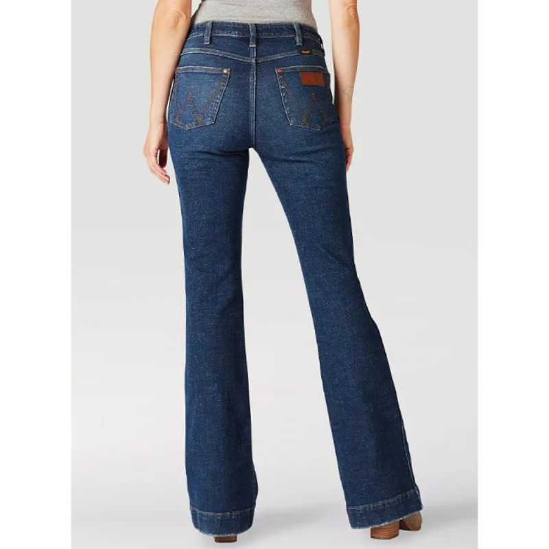 Wrangler Women's Retro Ellery Trouser Jeans Comfortable Zip-Up Skinny Jeans