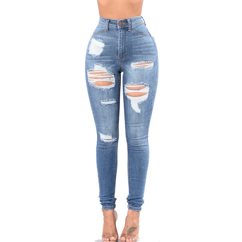 High Waist Women Jeans Trendy Wide-Legged High-Waist Jeans