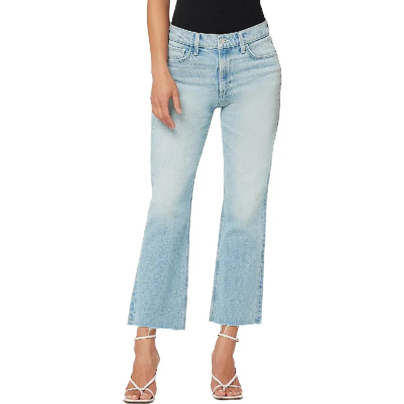 Joe's Womens The Callie High-Rise Cropped Bootcut Jeans Classic Black Denim Jeans