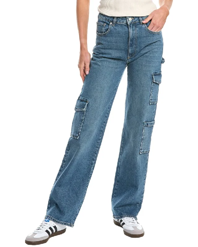ba&sh Blue Straight Cargo Jean Comfortable Dark Wash Jeans