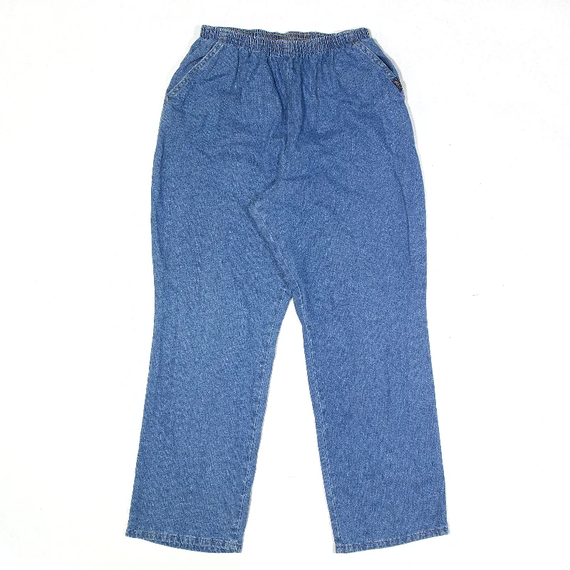 CHIC Jeans Blue Denim Relaxed Wide-Leg Womens W26 L27 Elegant Wide-Leg Jeans