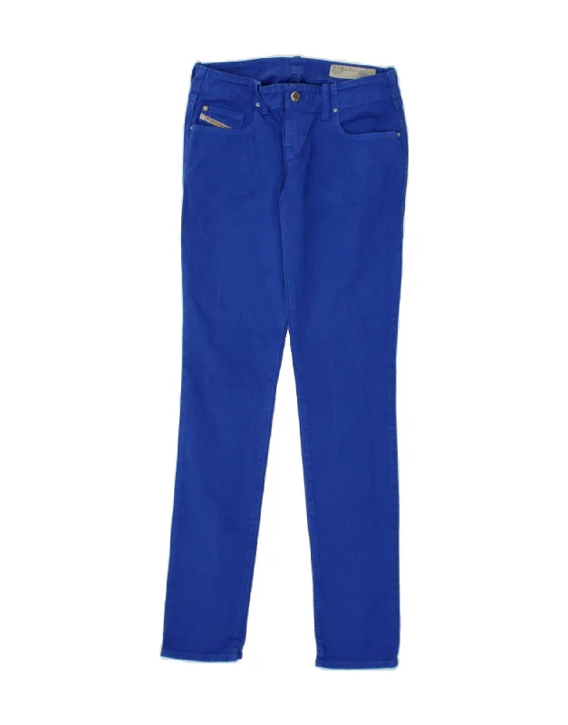 DIESEL Womens Grupee Super Slim Skinny Jeans W26 L32 Blue Cotton Chic Double Waistband Jeans DIESEL Womens Grupee Super Slim Skinny Jeans W26 L32 Blue Cotton Chic Double Waistband Jeans