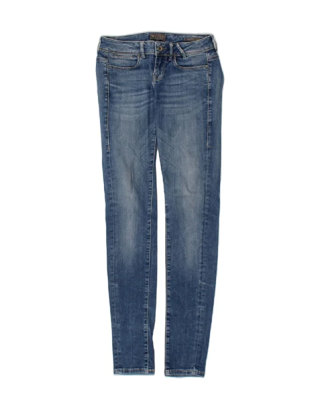 GUESS Womens Skinny Jegging Jeans W25 L32 Blue Cotton Comfortable Zip-Up Skinny Jeans GUESS Womens Skinny Jegging Jeans W25 L32 Blue Cotton Comfortable Zip-Up Skinny Jeans