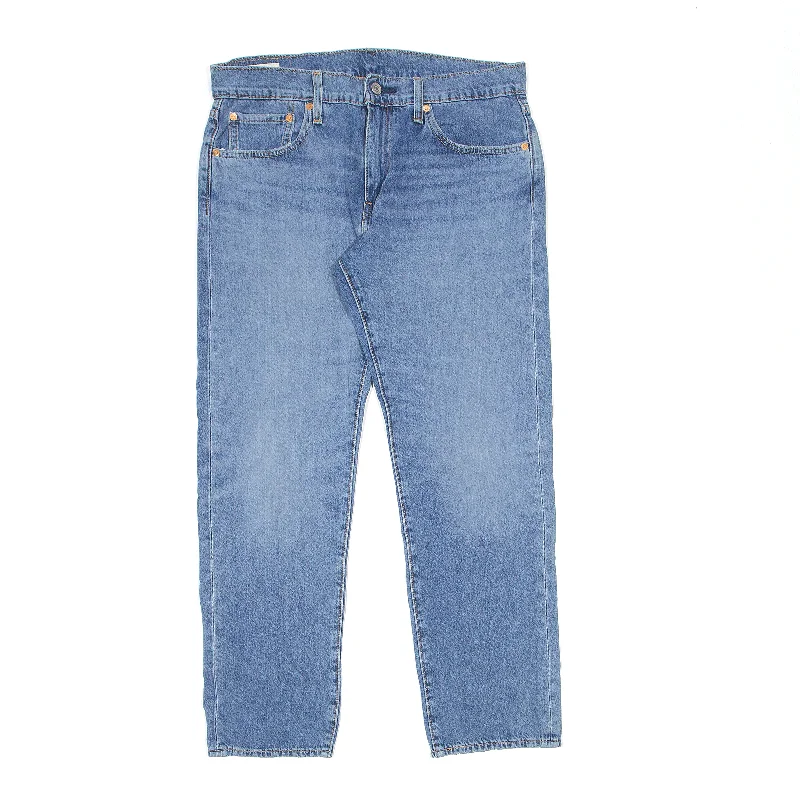 LEVI'S 502 Jeans Big E Blue Denim Regular Tapered Womens W32 L27 Chic Dark-Wash Skinny Jeans LEVI'S 502 Jeans Big E Blue Denim Regular Tapered Womens W32 L27 Chic Dark-Wash Skinny Jeans
