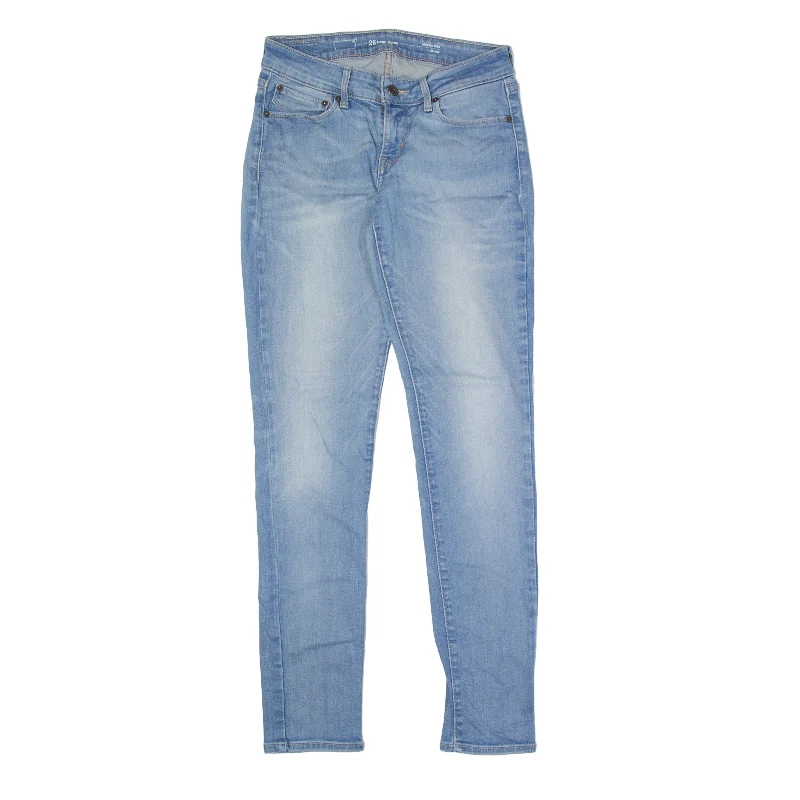 LEVI'S Jeans Blue Denim Slim Skinny Stone Wash Womens W26 L30 Chic Rolled Cuff Denim Jeans LEVI'S Jeans Blue Denim Slim Skinny Stone Wash Womens W26 L30 Chic Rolled Cuff Denim Jeans