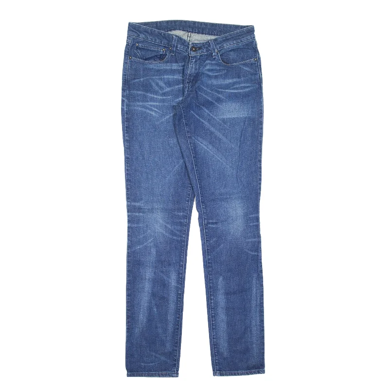 LEVI'S Jeans Blue Denim Slim Skinny Stone Wash Womens W30 L34 Trendy Classic Fit Jeans