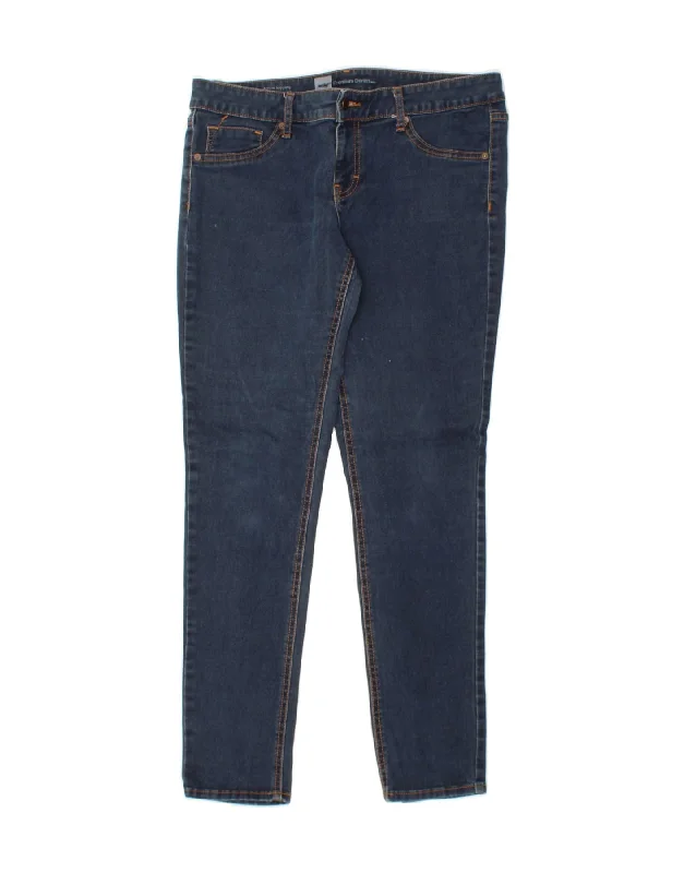 MOSSIMO Womens Premium Legging Skinny Jeans US 14 Large W34 L30 Navy Blue Fashionable Raw Hem Bootcut Jeans MOSSIMO Womens Premium Legging Skinny Jeans US 14 Large W34 L30 Navy Blue Fashionable Raw Hem Bootcut Jeans