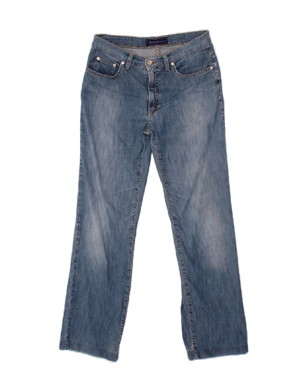 TRUSSARDI JEANS Womens Straight Jeans W28 L29 Blue Cotton Cozy Tencel Blend Denim Jeans
